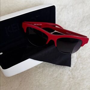 Kenzo Red Sunglasses with Case and cloth